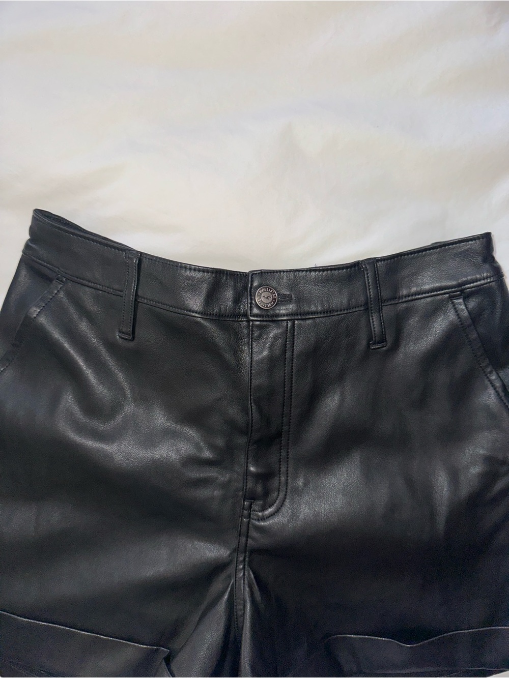 HOLLISTER FAUX LEATHER SHORTS
